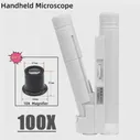 Ручной микроскоп 40X 80X 100X Мини Карманный портативный микроскоп Светодиодная лампа Складная ювелирная лупа Лупа