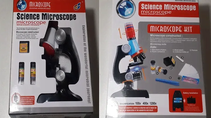 Kids Educational Microscope Kit Science Lab LED Magnifier Magnification School микроскоп детский