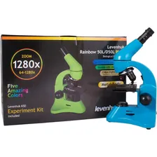 Микроскоп LEVENHUK Rainbow 50L PLUS Azure\Лазурь 69053