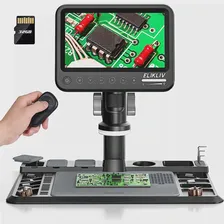 ELIKLIV ERM101 1600X 7 "Цифровой микроскоп для ремонта электроники HD 12MP паяльный микроскоп с теплоизоляционной прокладкой 600 ℃