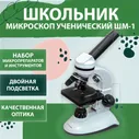 Микроскоп учебный для школьника ШМ-1 "Школьник" с набором микропрепаратов