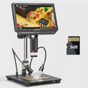 Цифровой микроскоп 4K Elikliv EM4K 8 "Монетный микроскоп 2000x, 52-мегапиксельный HDMI-микроскоп, Паяльный микроскоп для взрослых