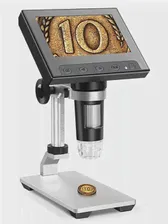 🛍 Цифровой микроскоп RIEVBCAU, 4,3 дюйма, USB, 1000X, 1080P, HD, электронный микроскоп для ремонта, пайки с 8 светодиодами