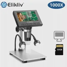 Elikliv DM4S 4,3-дюймовый ЖК-Цифровой Микроскоп 1000X LED Видеокамера 1080P Микроскоп для пайки электроники Ремонта телефонов Монет