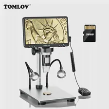 Профессиональный цифровой микроскоп TOMLOV DM9, увеличение 1200х, Регулируемый ЖК-дисплей 7 дюймов, Электронные Микроскопы с USB для ремонта (art.: 3920bbf7d2d99)